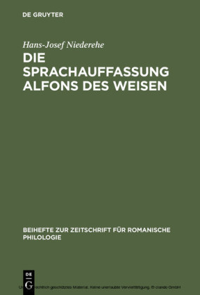 Die Sprachauffassung Alfons des Weisen