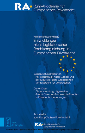 Entwicklungen nicht-legislatorischer Rechtsangleichung im Europäischen Privatrecht main product photo