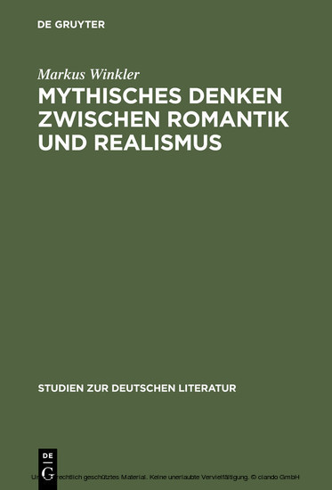 Mythisches Denken zwischen Romantik und Realismus main product photo