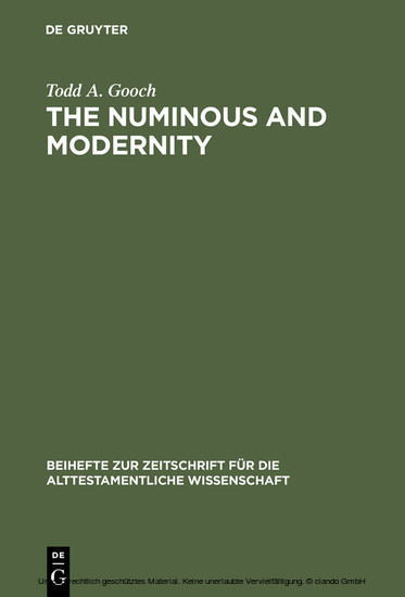 The Numinous and Modernity main product photo