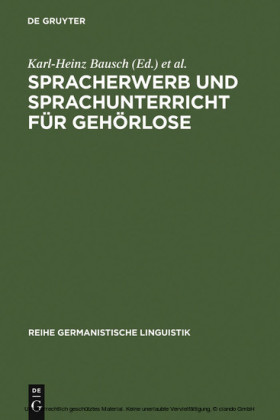 Spracherwerb und Sprachunterricht für Gehörlose