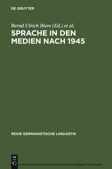 Sprache in den Medien nach 1945 main product photo