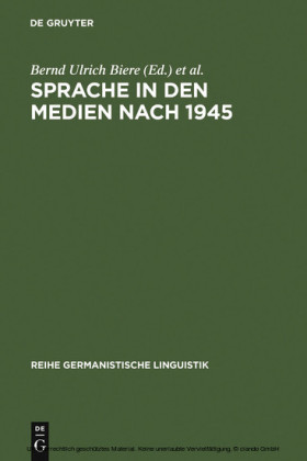 Sprache in den Medien nach 1945