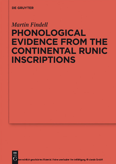 Phonological Evidence from the Continental Runic Inscriptions main product photo
