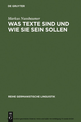 Was Texte sind und wie sie sein sollen