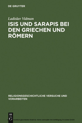 Isis und Sarapis bei den Griechen und Römern