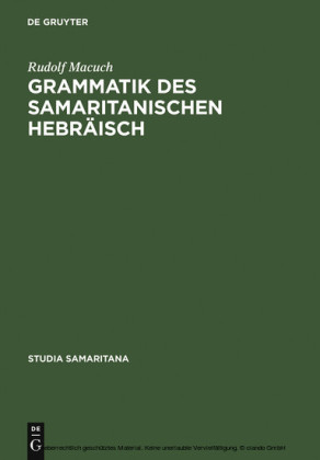 Grammatik des samaritanischen Hebräisch