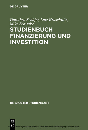 Studienbuch Finanzierung und Investition main product photo