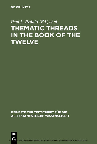 Thematic Threads in the Book of the Twelve main product photo