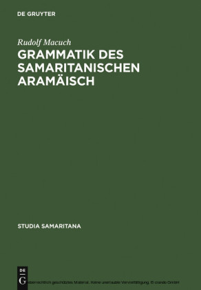 Grammatik des samaritanischen Aramäisch
