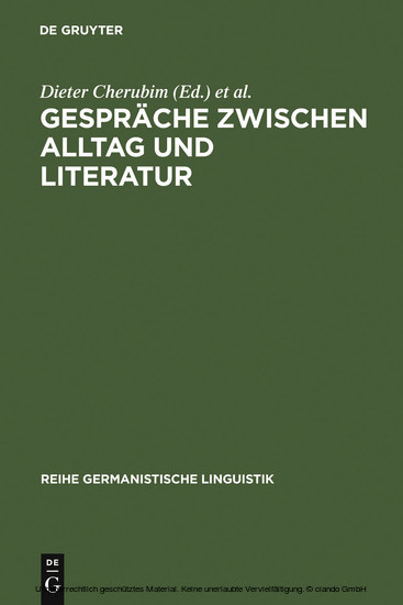 Gespräche zwischen Alltag und Literatur main product photo