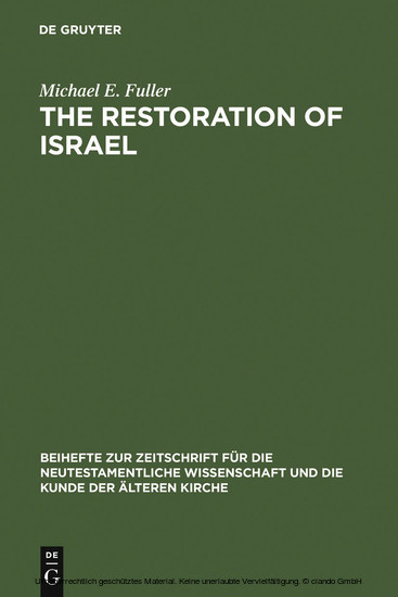 The Restoration of Israel main product photo