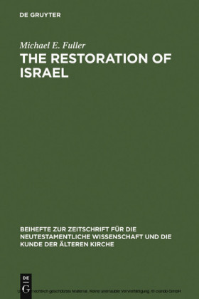 The Restoration of Israel