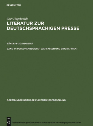 Personenregister (Verfasser und Biographien )
