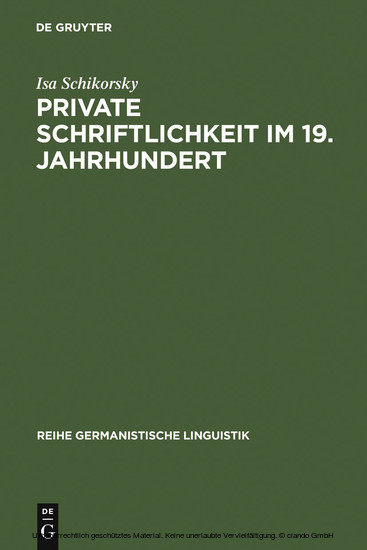 Private Schriftlichkeit im 19. Jahrhundert main product photo