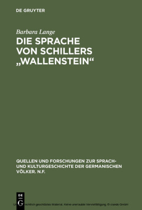 Die Sprache von Schillers 'Wallenstein'