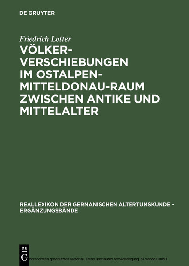 Völkerverschiebungen im Ostalpen-Mitteldonau-Raum zwischen Antike und Mittelalter main product photo