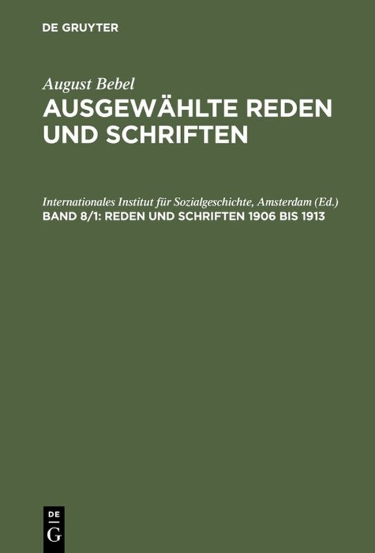 Reden und Schriften 1906 bis 1913 main product photo