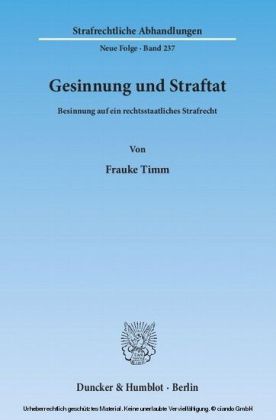 Gesinnung und Straftat.