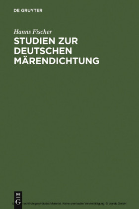 Studien zur deutschen Märendichtung
