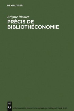 Précis de Bibliothéconomie