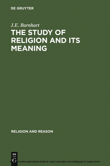 The Study of Religion and its Meaning main product photo