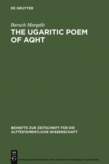 The Ugaritic Poem of AQHT main product photo