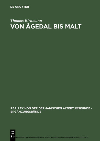Von Ågedal bis Malt main product photo