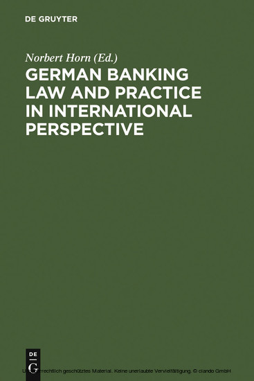 German Banking Law and Practice in International Perspective main product photo
