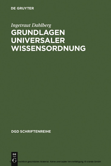 Grundlagen universaler Wissensordnung main product photo