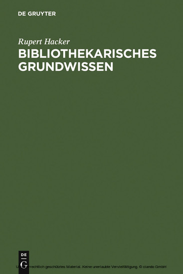 Bibliothekarisches Grundwissen main product photo