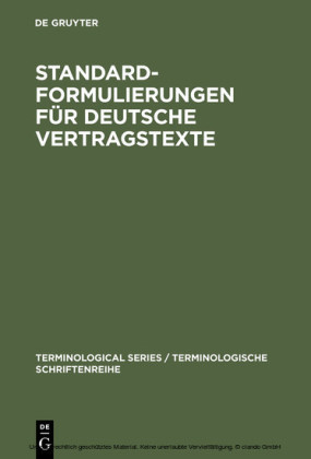 Standardformulierungen für deutsche Vertragstexte
