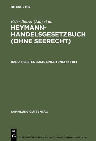 Erstes Buch. Einleitung; 1-104. Bd.1 main product photo