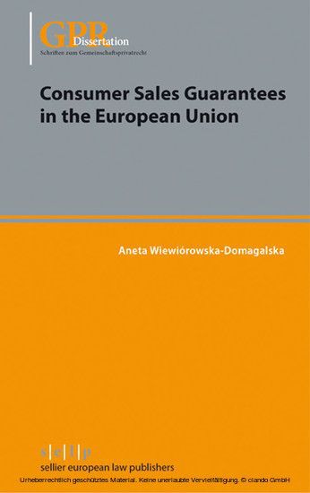 Consumer Sales Guarantees in the European Union main product photo