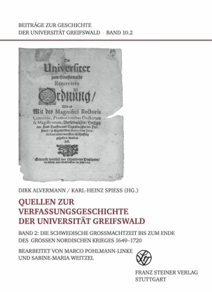Quellen zur Verfassungsgeschichte der Universität Greifswald. Bd. 2. Bd.2