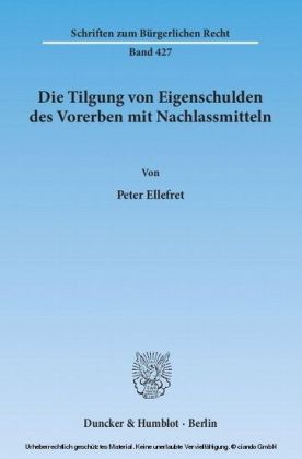 Die Tilgung von Eigenschulden des Vorerben mit Nachlassmitteln.