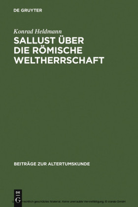 Sallust über die römische Weltherrschaft