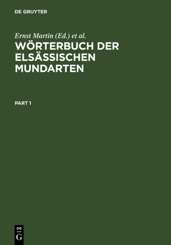 Wörterbuch der elsässischen Mundarten main product photo