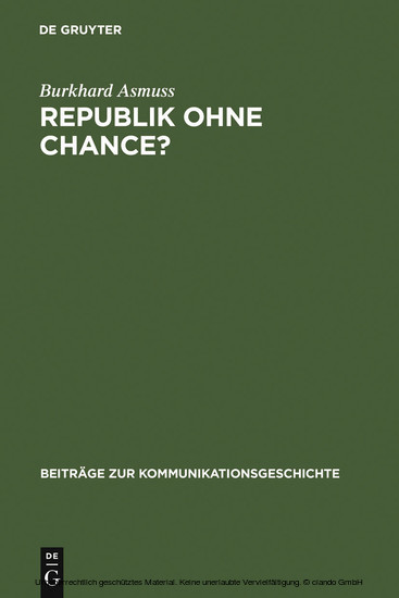 Republik ohne Chance? main product photo