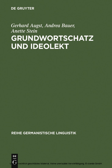 Grundwortschatz und Ideolekt main product photo