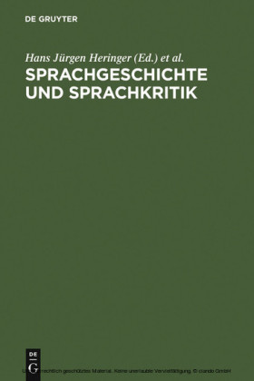 Sprachgeschichte und Sprachkritik