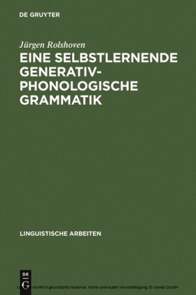Eine selbstlernende generativ-phonologische Grammatik