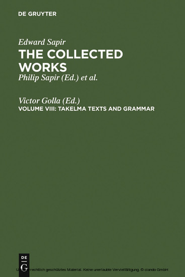 Takelma Texts and Grammar main product photo