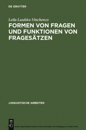 Formen von Fragen und Funktionen von Fragesätzen