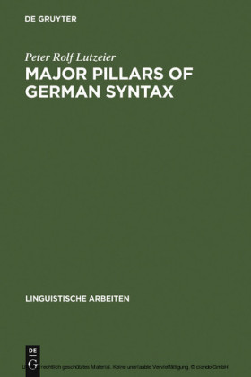 Major pillars of German syntax