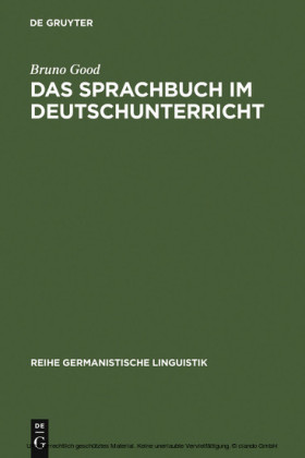 Das Sprachbuch im Deutschunterricht
