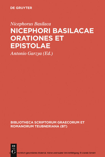 Nicephori Basilacae orationes et epistolae main product photo