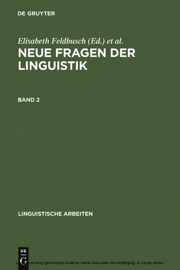 Neue Fragen der Linguistik main product photo