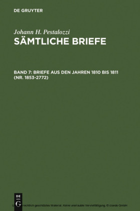 Briefe aus den Jahren 1810 bis 1811 (Nr. 1853-2772)