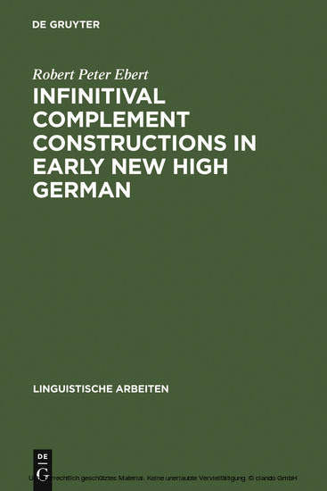 Infinitival complement constructions in Early New High German main product photo